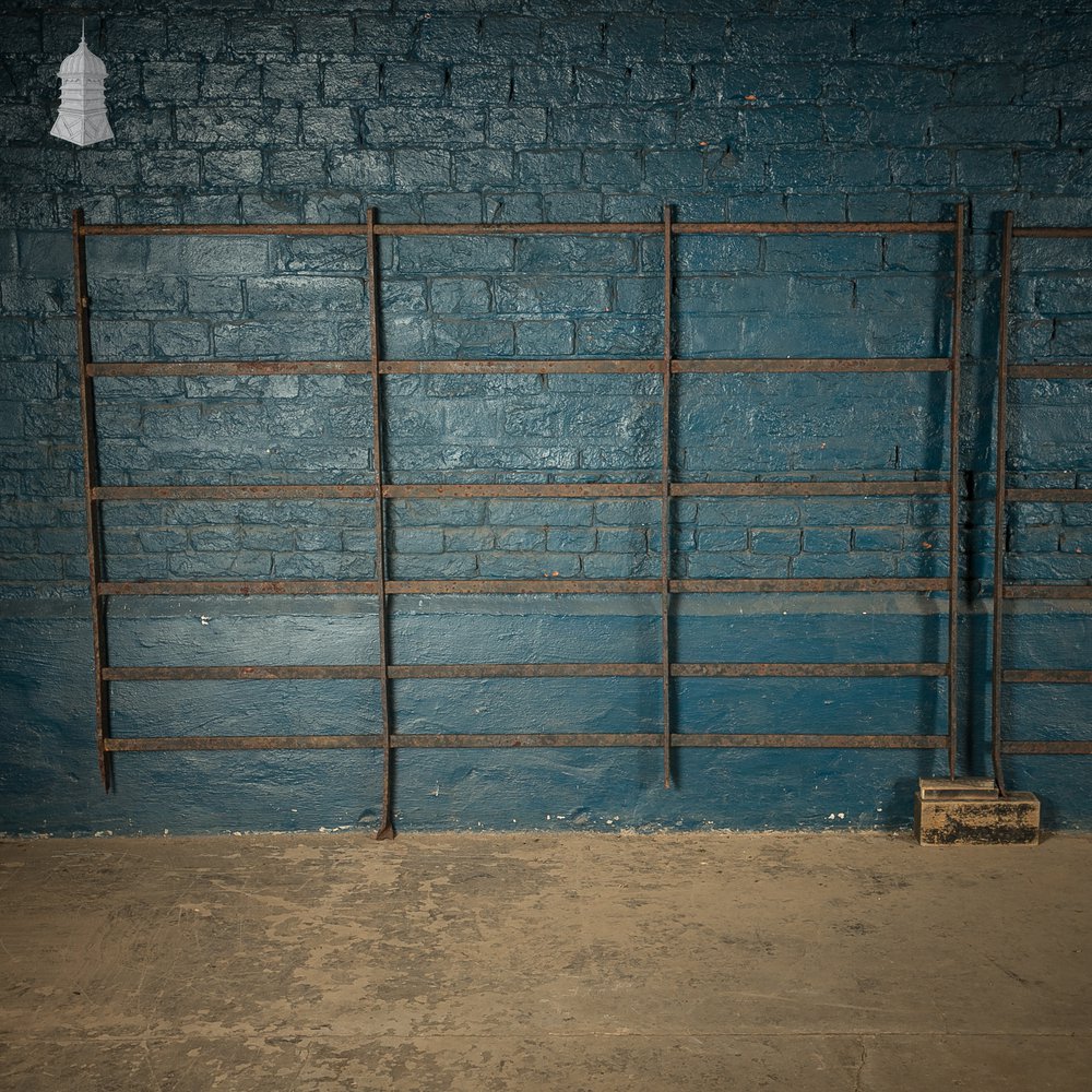 Estate Railings and Gate Set, Reclaimed Wrought Iron Fencing Panels
