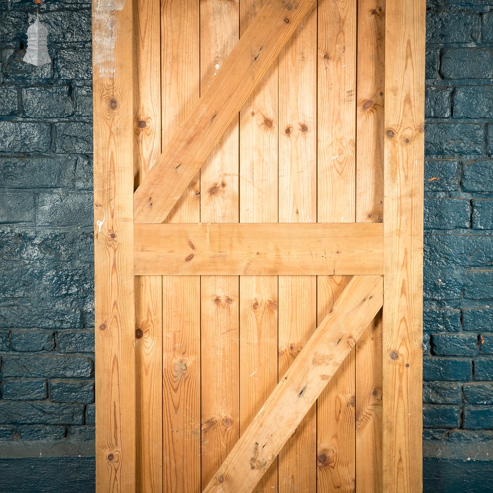 Ledged and Braced Pine Door, Reclaimed