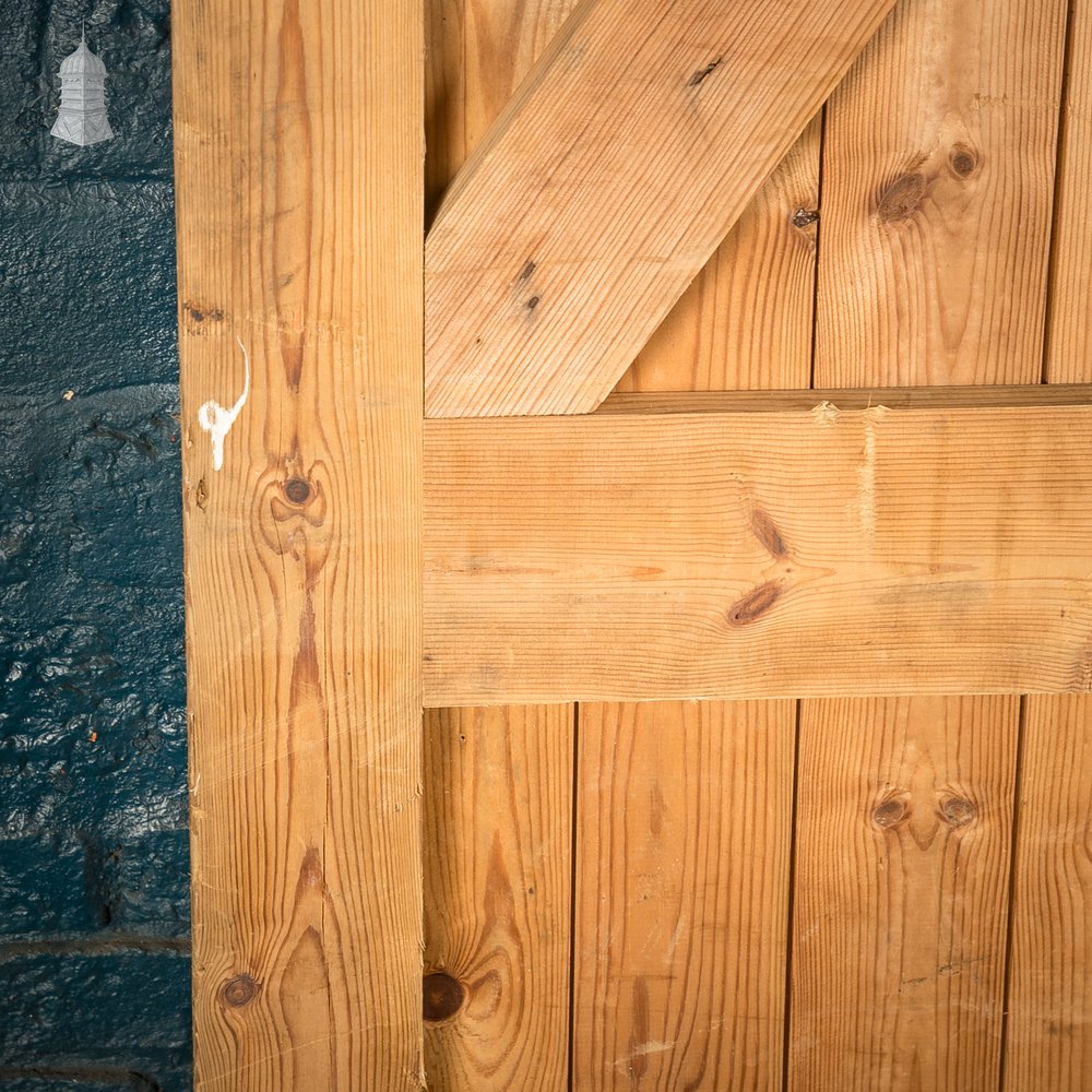 Ledged and Braced Pine Door, Reclaimed