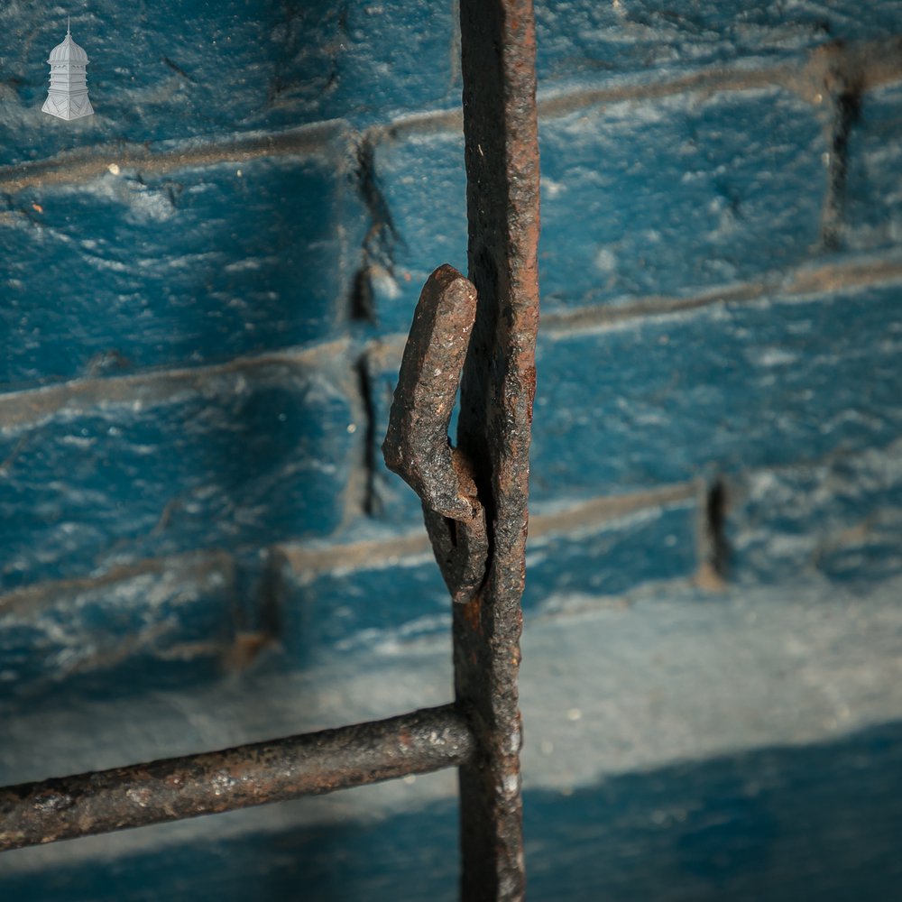 Antique Wrought Iron Estate Gate with Cross Bracing, Reclaimed Garden Gate