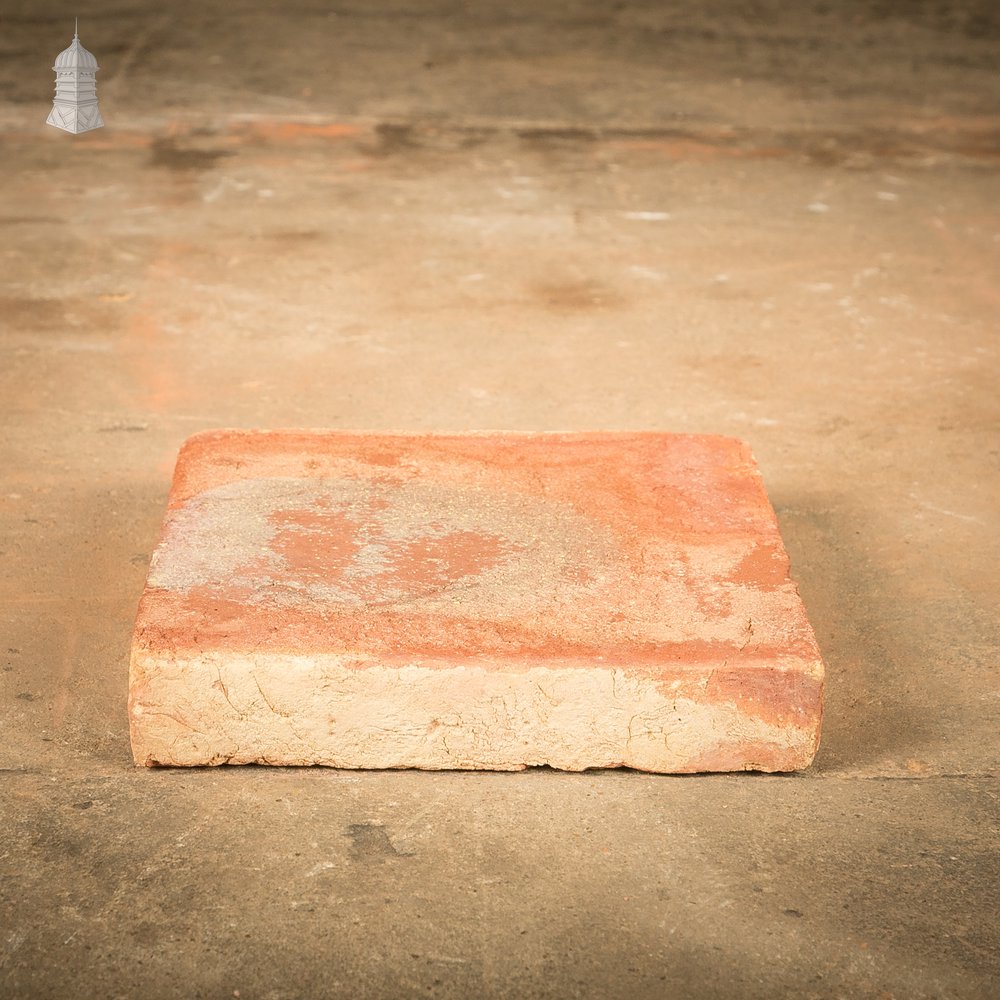 9” Handmade Red Floor Tile with Kiln-fired Tonal Variation - Batch of 12 Square Metres