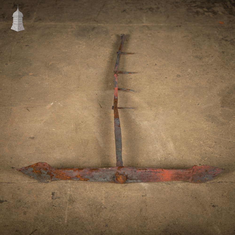Spear Head Wall Tie, Reclaimed Wrought Iron Wall Anchor, Wall Plate