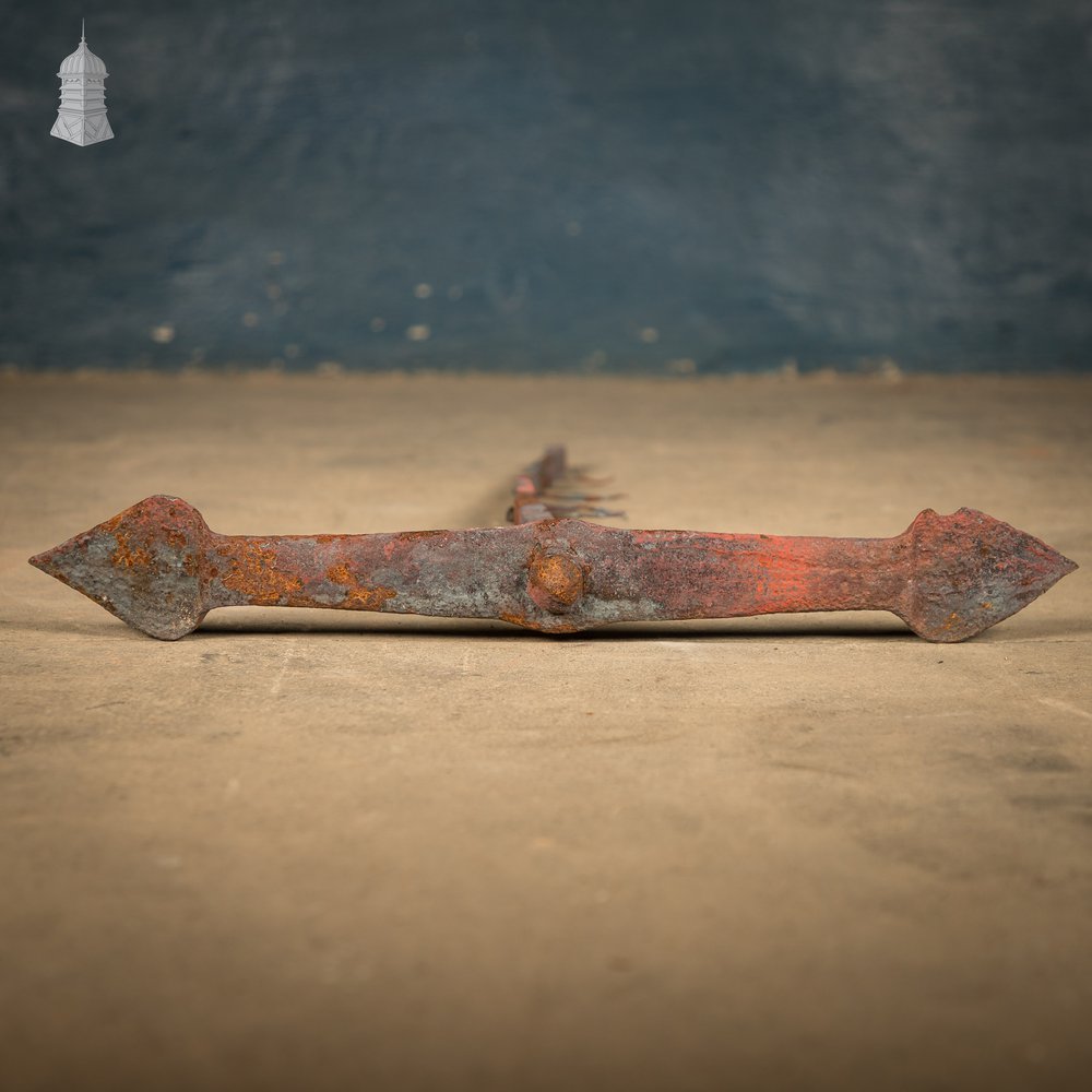 Spear Head Wall Tie, Reclaimed Wrought Iron Wall Anchor, Wall Plate