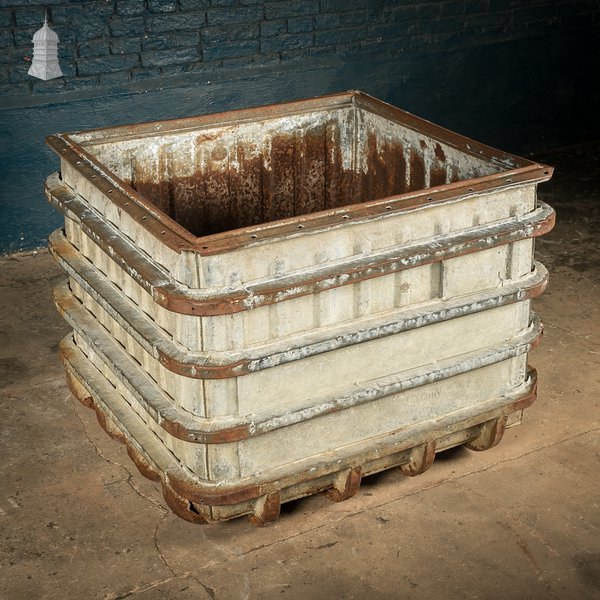 Reclaimed Military Parachute Supply Crate | Distressed Industrial Planter & Prop Piece