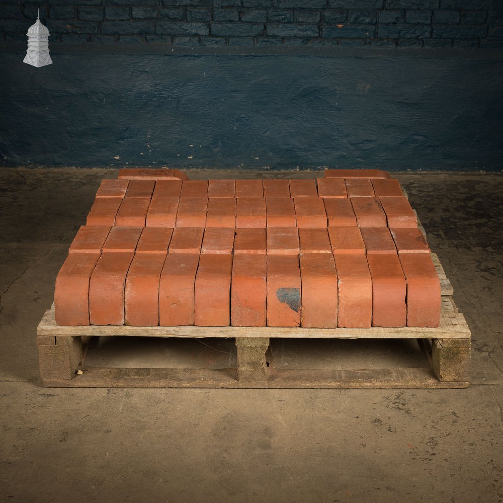 Red Bullnose Bricks. Reclaimed Single Bullnose