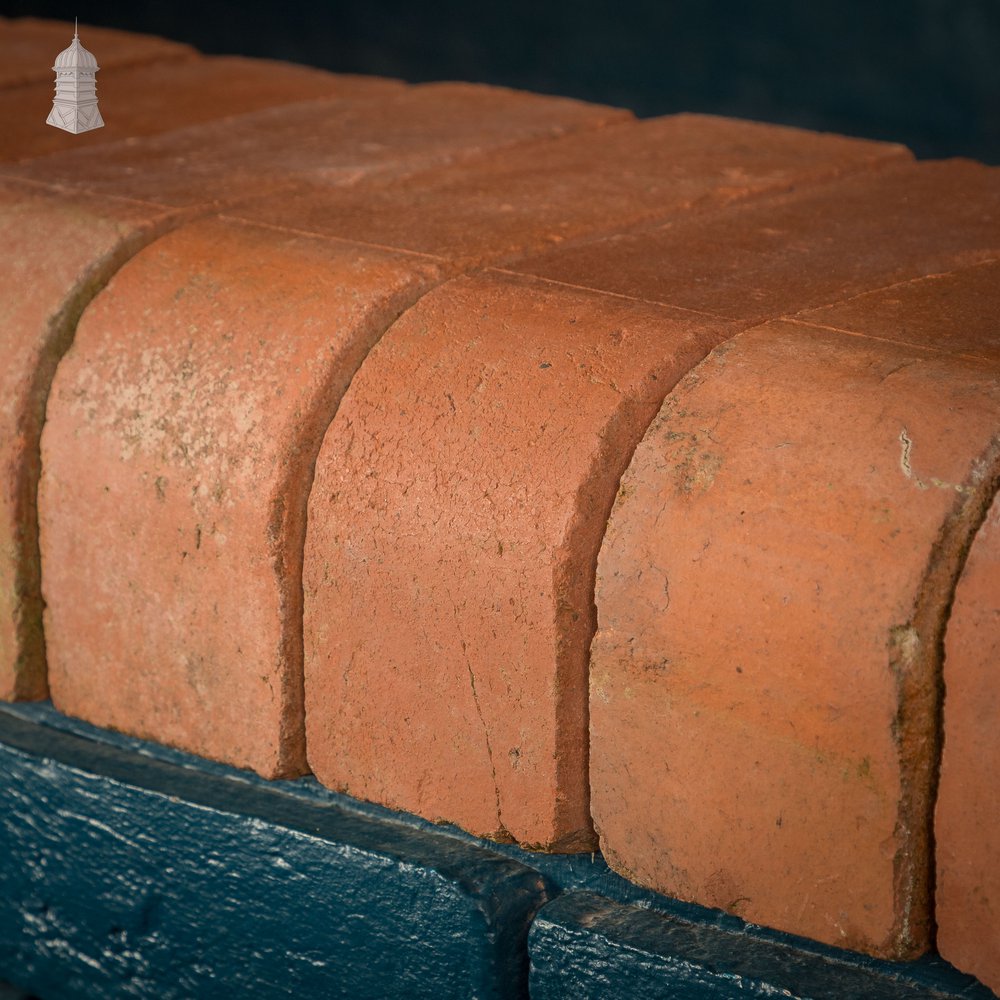 Red Bullnose Bricks. Reclaimed Single Bullnose