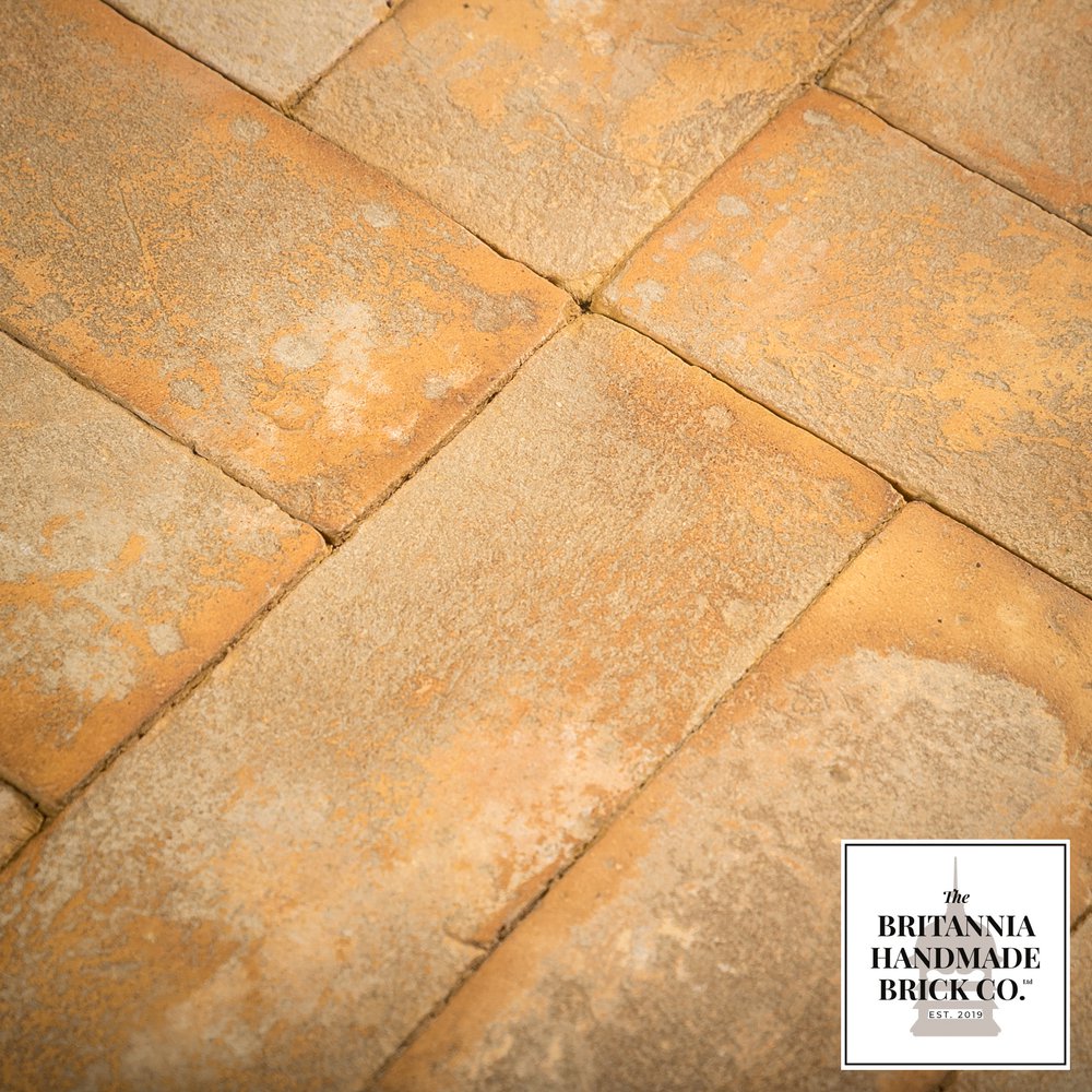 9 x 3" Buff Floor Brick, Period Style Handmade Paver