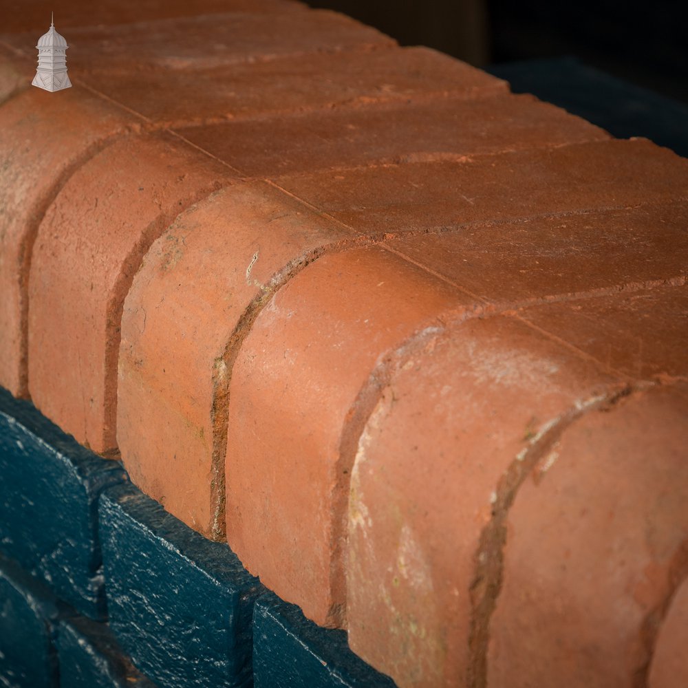 Red Bullnose Bricks. Reclaimed Single Bullnose