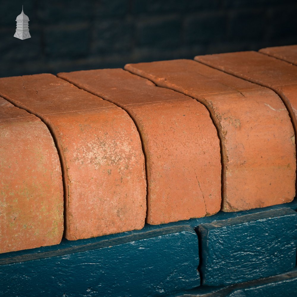 Red Bullnose Bricks. Reclaimed Single Bullnose