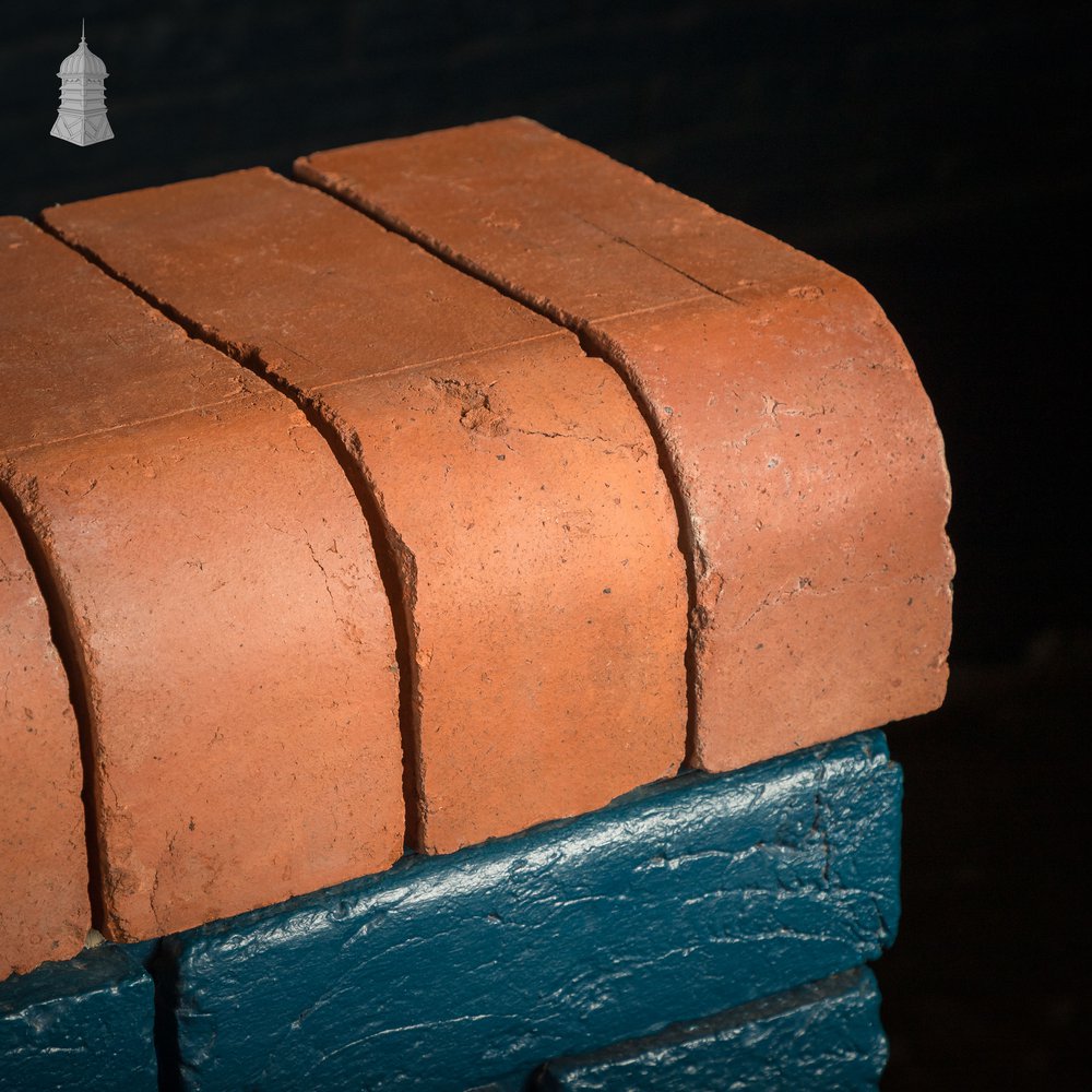 Red Bullnose Bricks. Reclaimed Single Bullnose