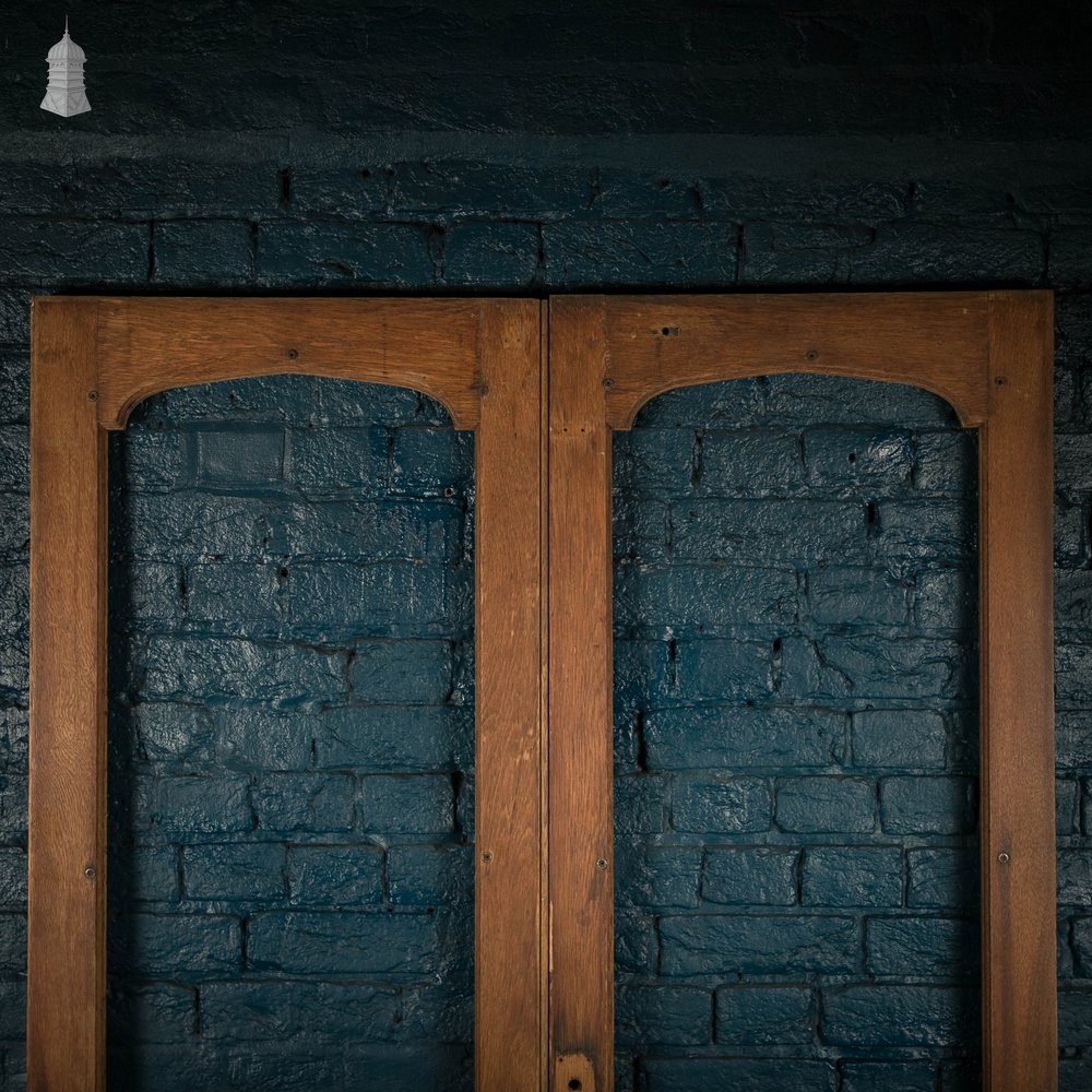 Glazed Oak Doors, Pair