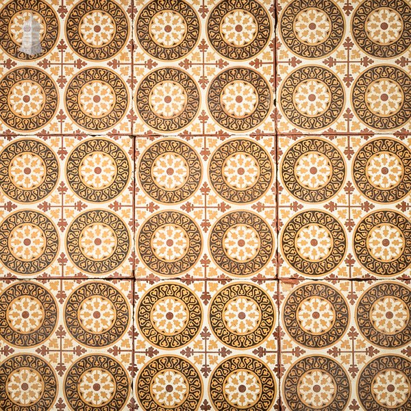 11 Reclaimed Victorian Minton Encaustic Floor Tiles, 6" x 6" - Covering 0.25m² Gothic Revival