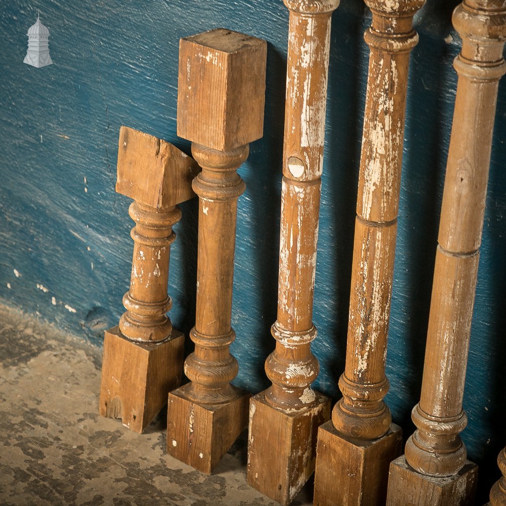 Pine Staircase Spindles, Batch of 16