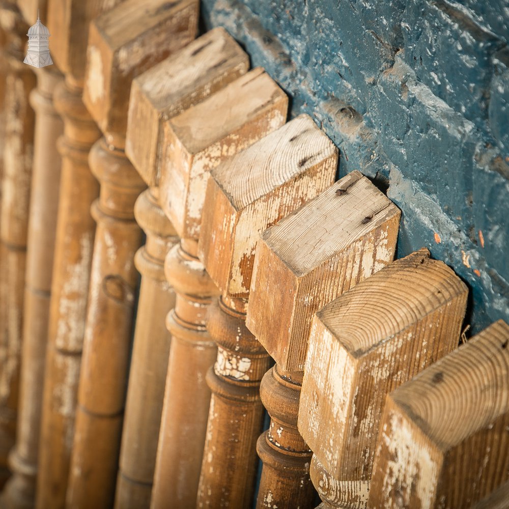 Pine Staircase Spindles, Batch of 16