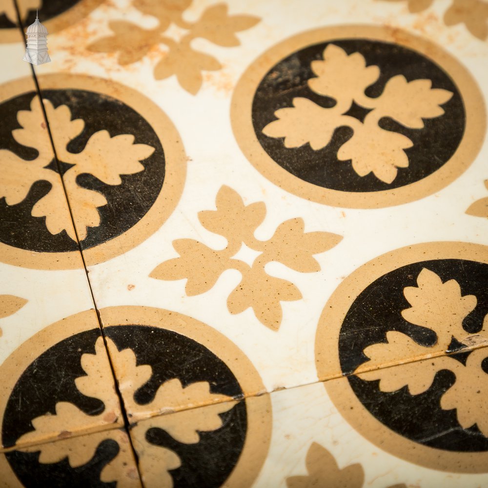 Minton & Co Encaustic Tiles, Batch of 4 Victorian Tiles