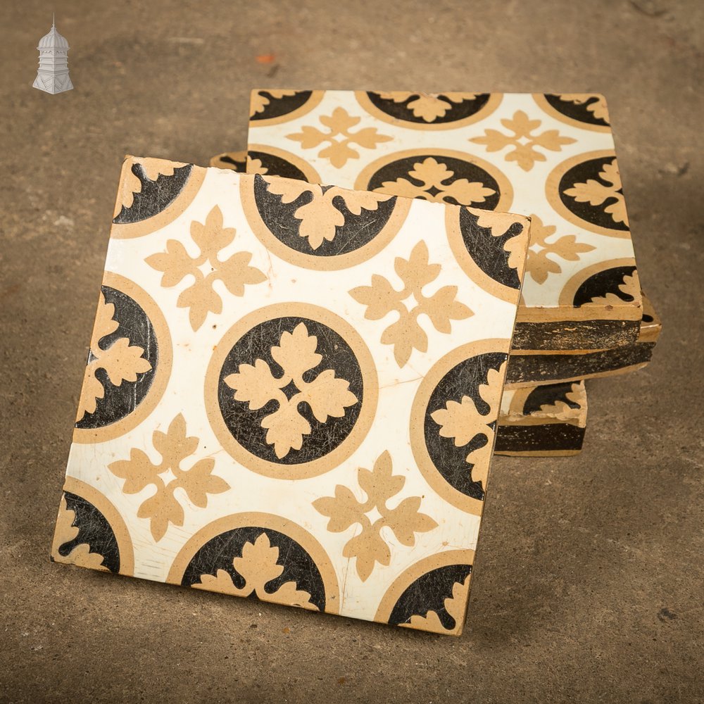 Minton & Co Encaustic Tiles, Batch of 4 Victorian Tiles