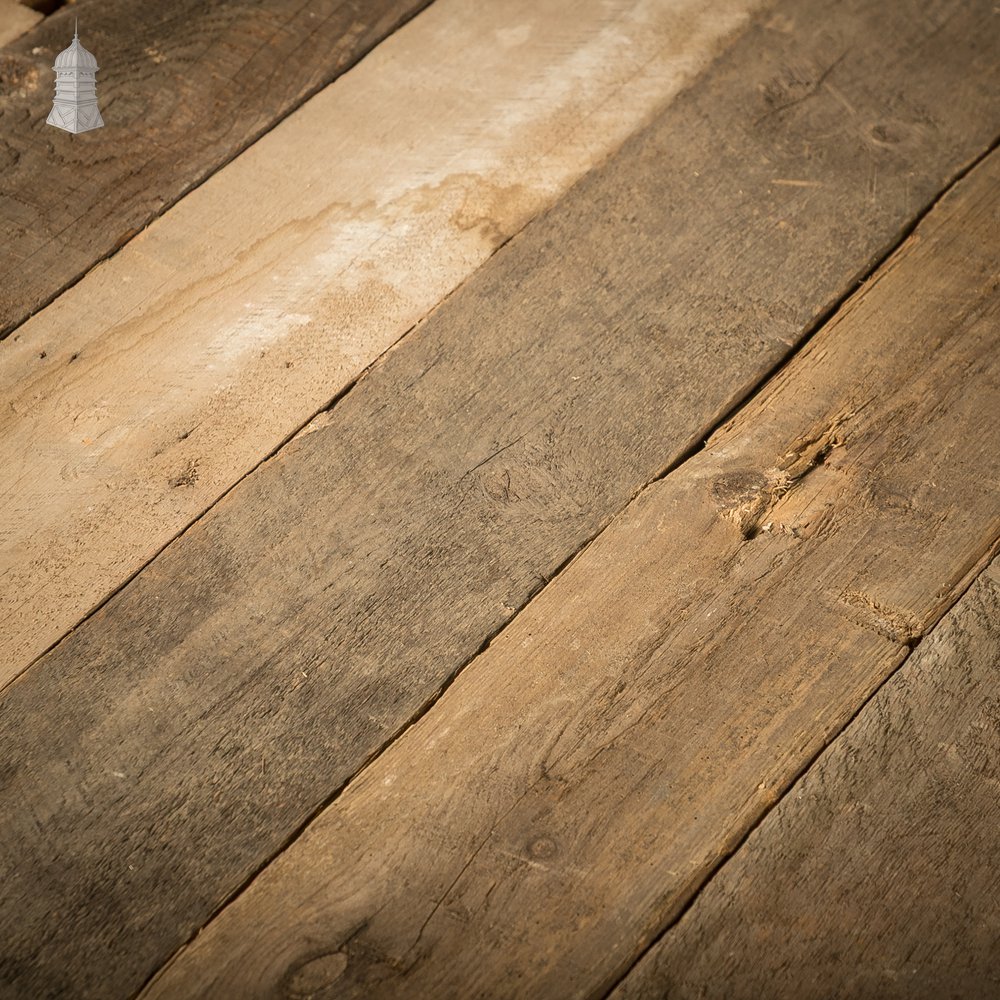 7" Inch Wide Pine Floorboards cut from Salvaged Floor Joists, Batch of 5 Square Metres