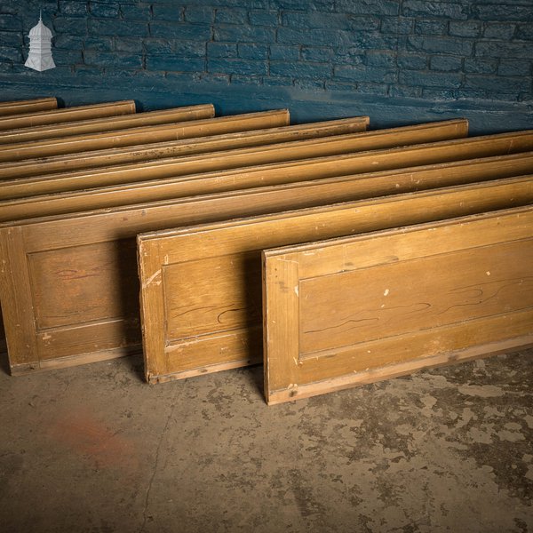 Moulded Chapel Panelling, 2 Panel, Faux Woodgrain - A Run of 33M