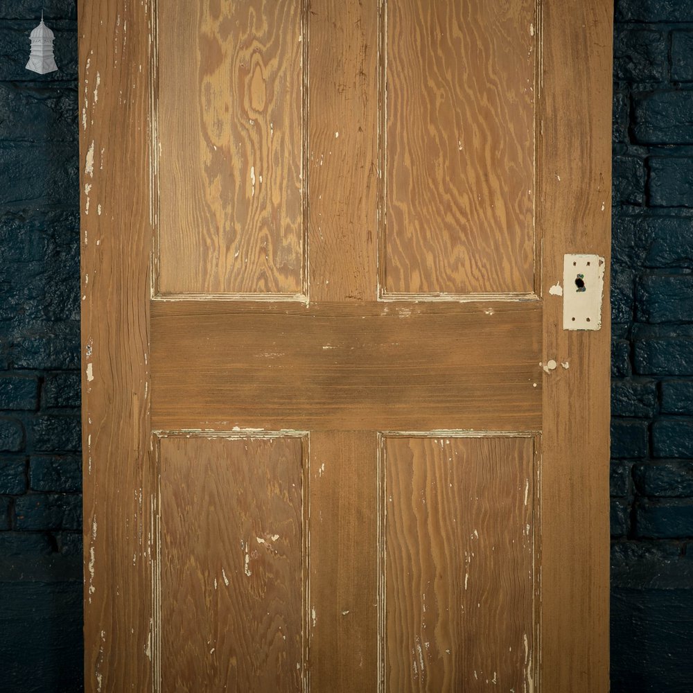 Pine Paneled Door, Moulded 4 Panel