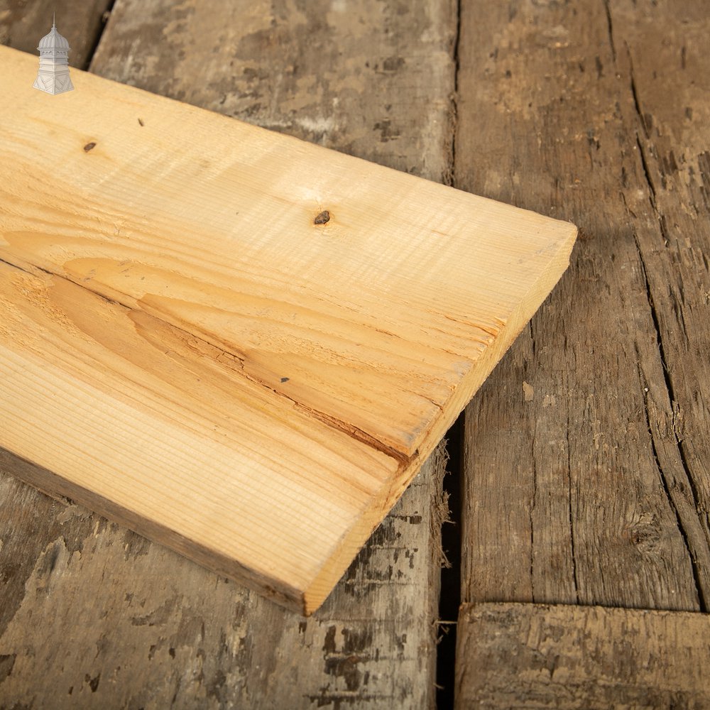 Pine Cladding or Floorboards, Skimmed White Painted Finish