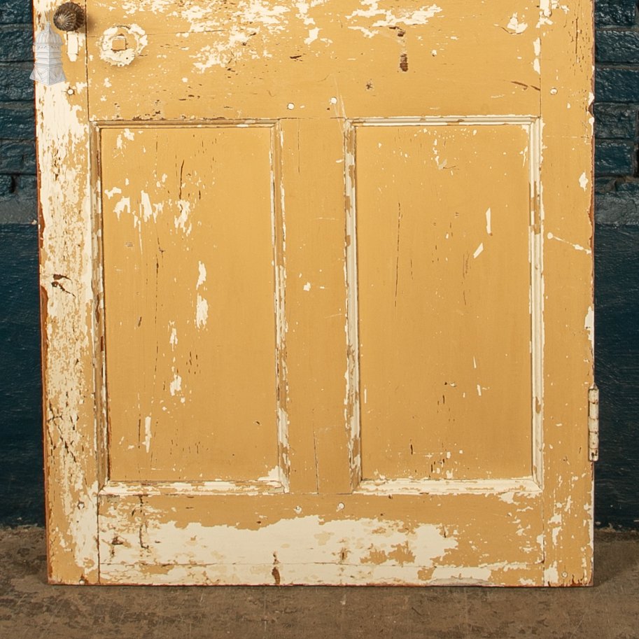 Reclaimed Moulded 6 Panel Door – Distressed White & Cream