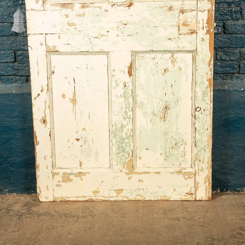 Reclaimed Moulded 6 Panel Door – Distressed White & Cream