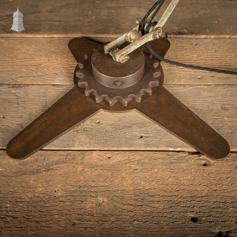 Green Machinist Lamp – Rewired & Repurposed with Custom Base