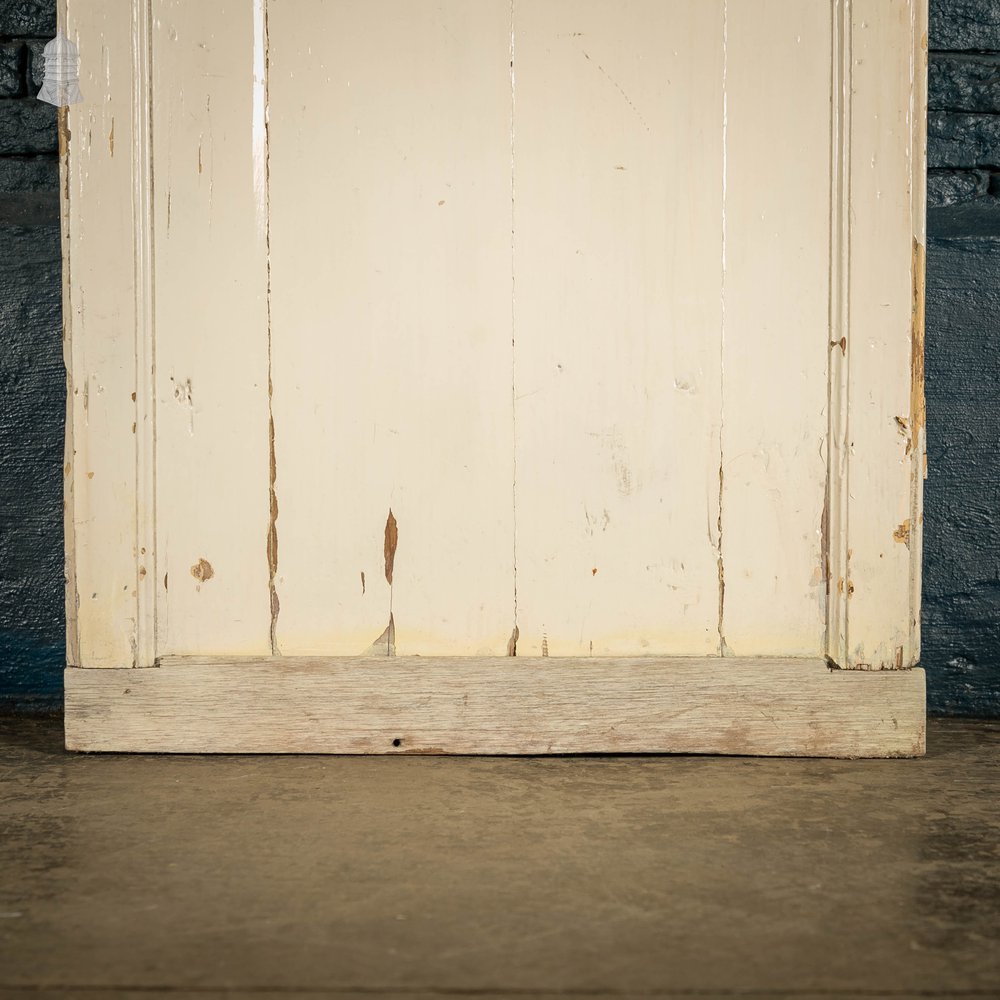 Plank and Ledge Door, 19th C French with White Painted Finish