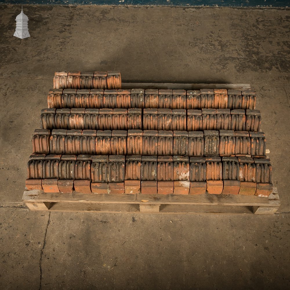 Terracotta Ogee Corbels, 19th C, Batch of 65