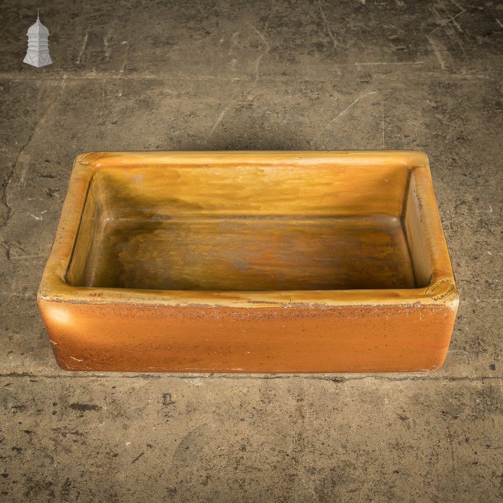 Trough Sink Planter, Worn Salt Glaze, Stamped ‘Hurlford by Kilmarnock’