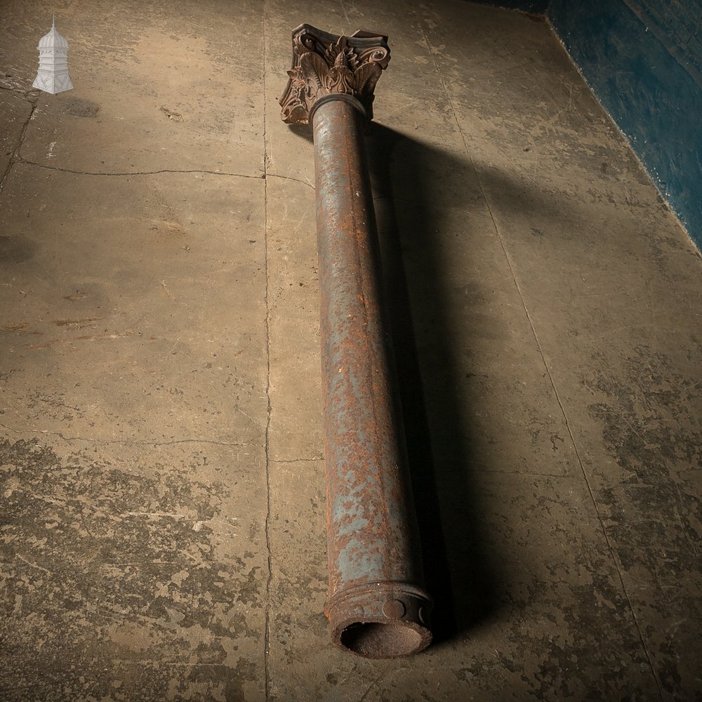 Corinthian Column, Cast Iron, Reclaimed Architectural Pillar