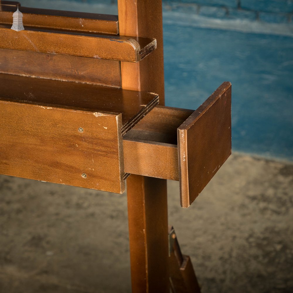 Artists Studio Easel, Large English George V Beech Adjustable (Circa 1930)