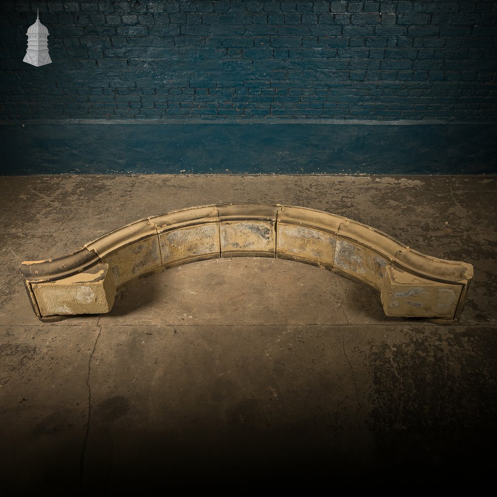 Carved Stone Segmental Door or Window Pediment