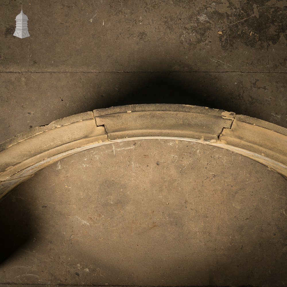 Carved Stone Segmental Door or Window Pediment