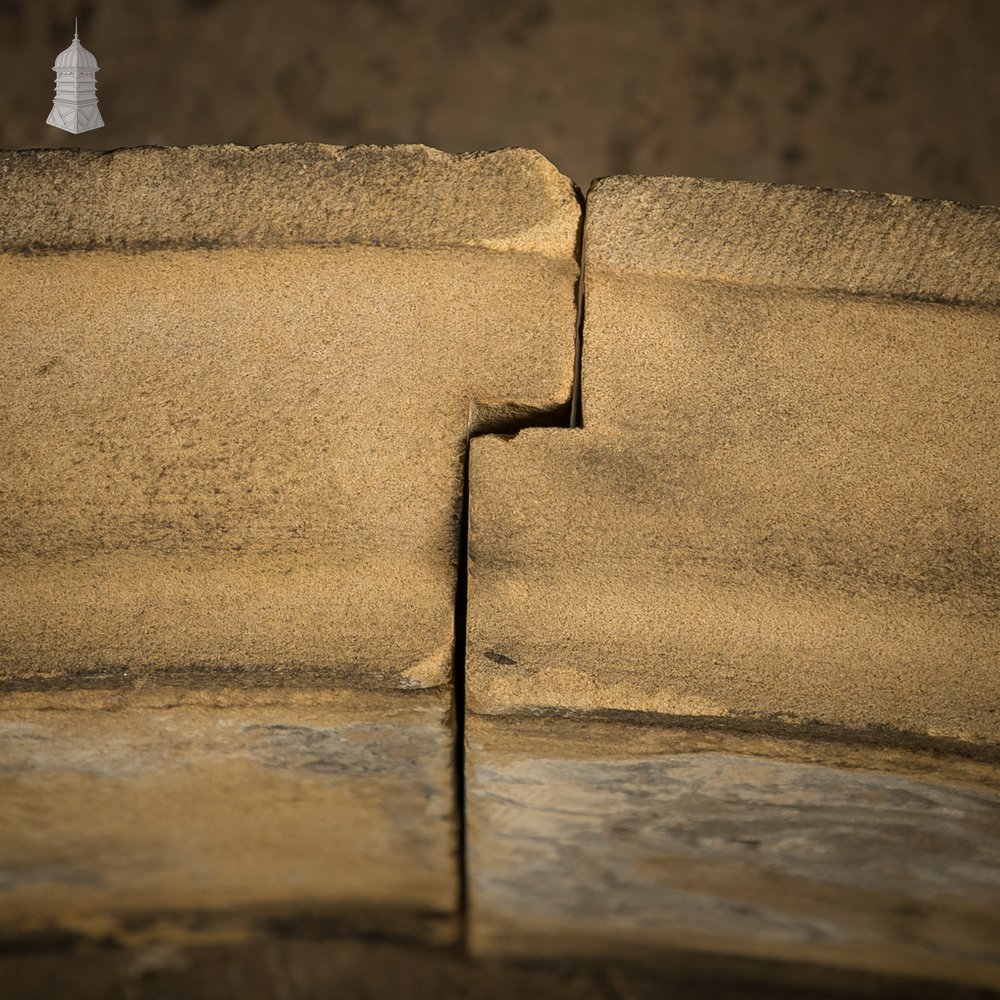 Carved Stone Segmental Door or Window Pediment