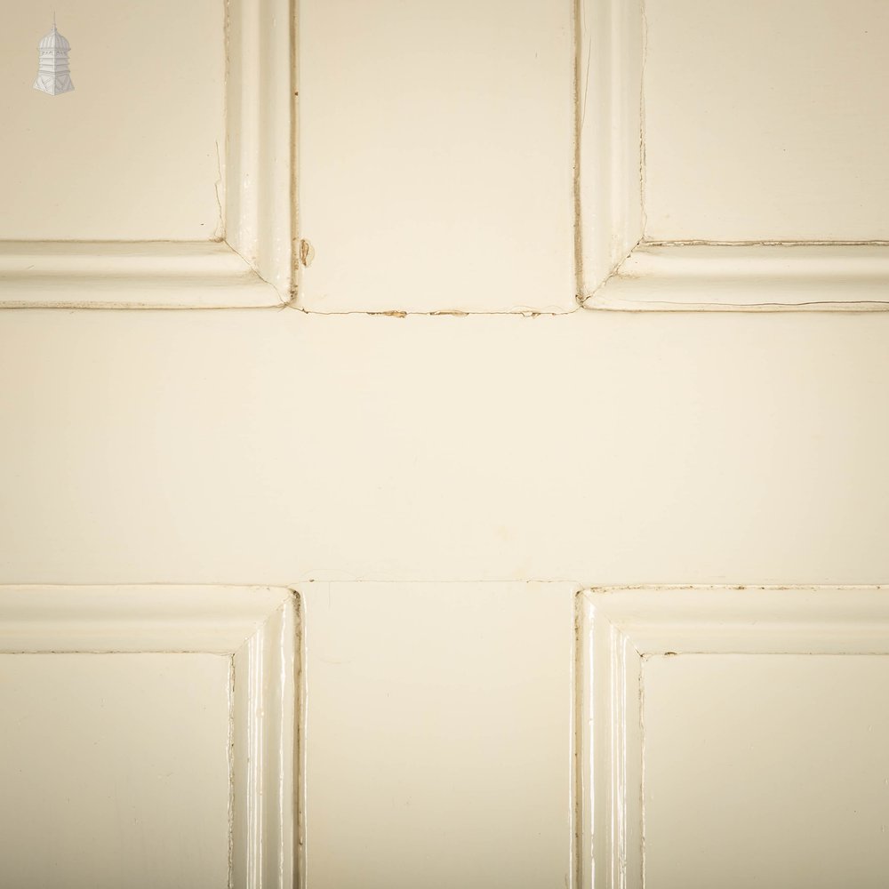 Pine Paneled Door, 6 Moulded Panel White Painted