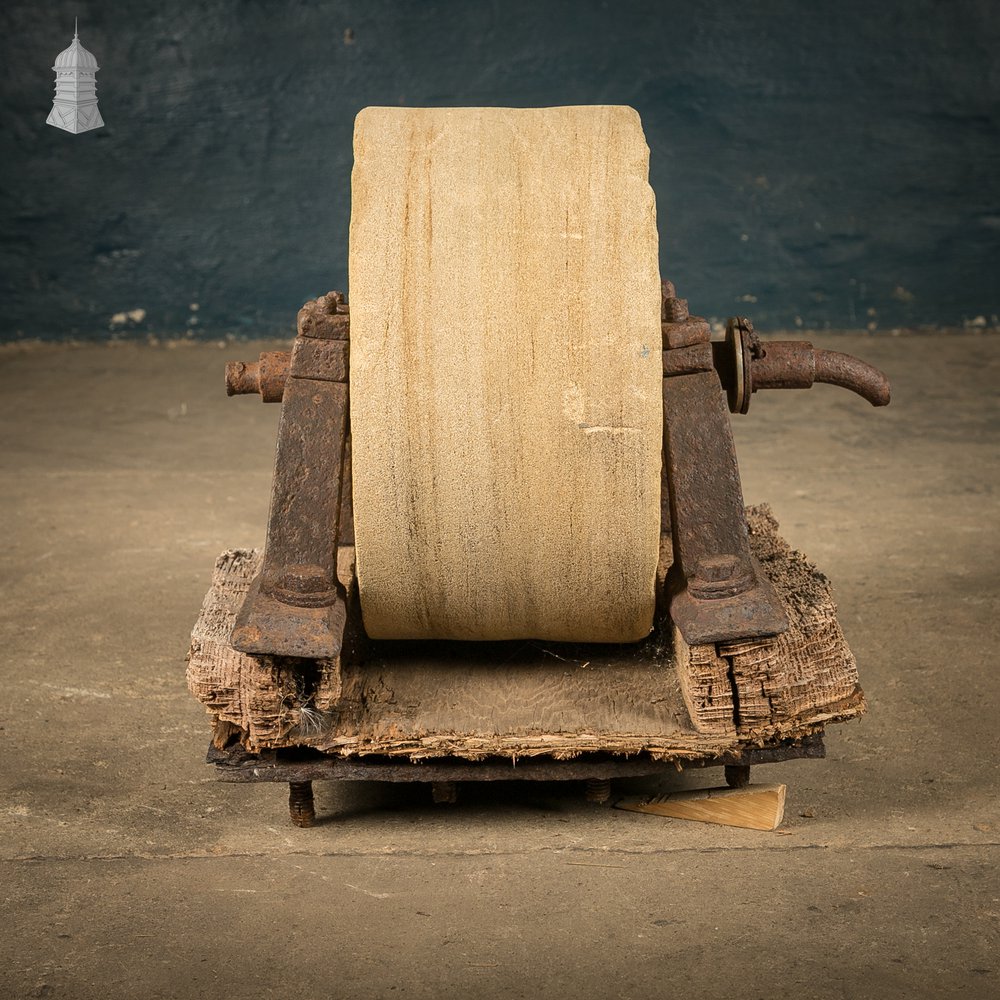 Sandstone 11" Grindstone on Cast Iron Frame
