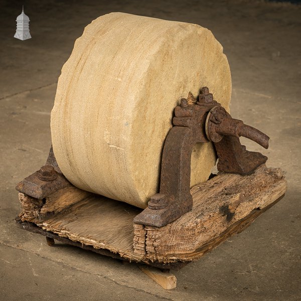 Sandstone 11" Grindstone on Cast Iron Frame