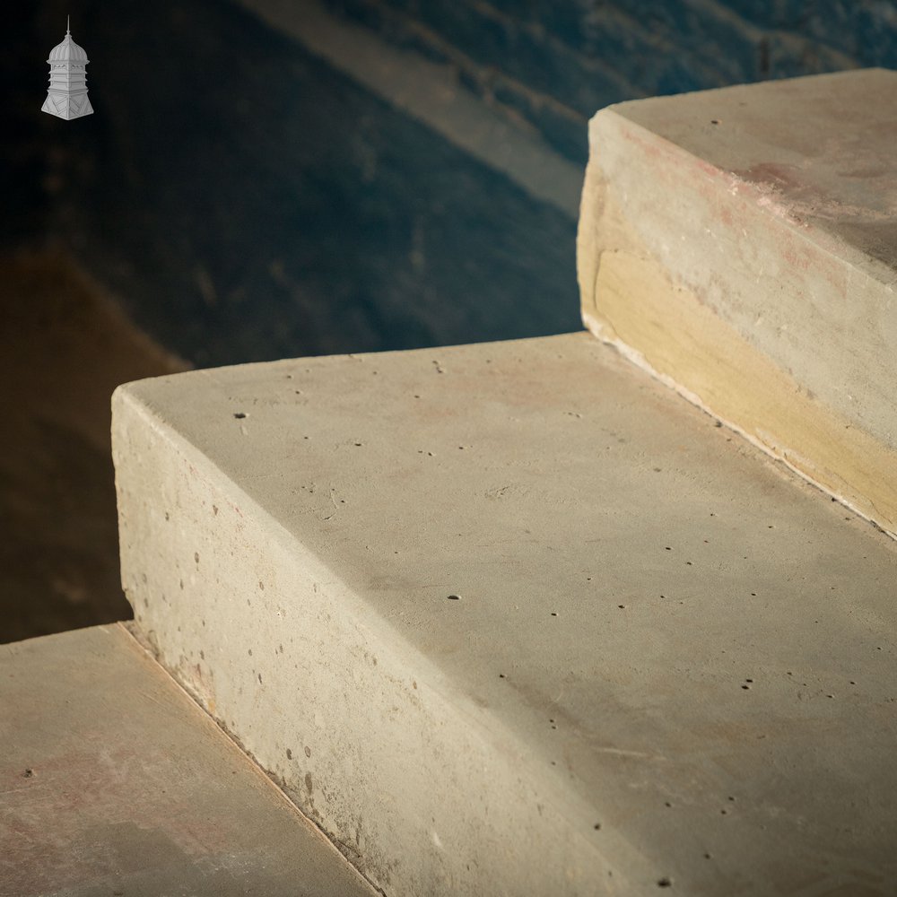 Staircase Treads, Soild York Stone, 6-Step Flight