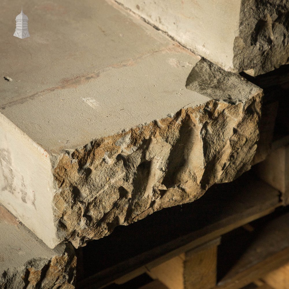 Staircase Treads, Soild York Stone, 6-Step Flight