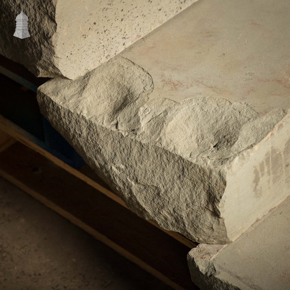 Staircase Treads, Soild York Stone, 6-Step Flight