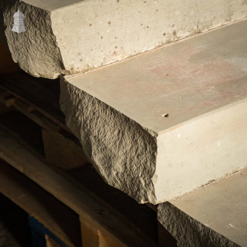 Staircase Treads, Soild York Stone, 6-Step Flight