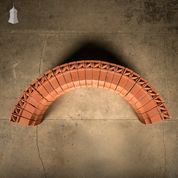 Terracotta Brick Arch with Decorative Moulded Voussoirs