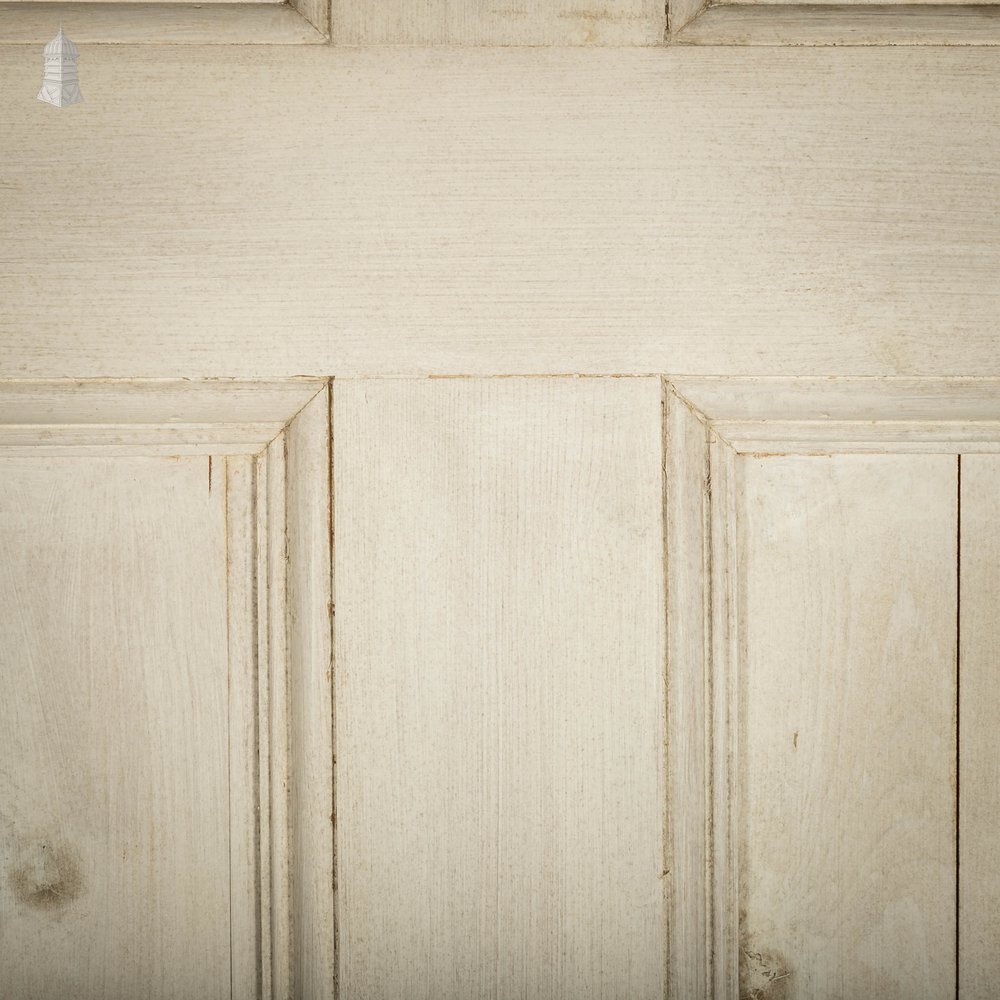 Pine Paneled Door, 6 Moulded Panel White Painted 20th C