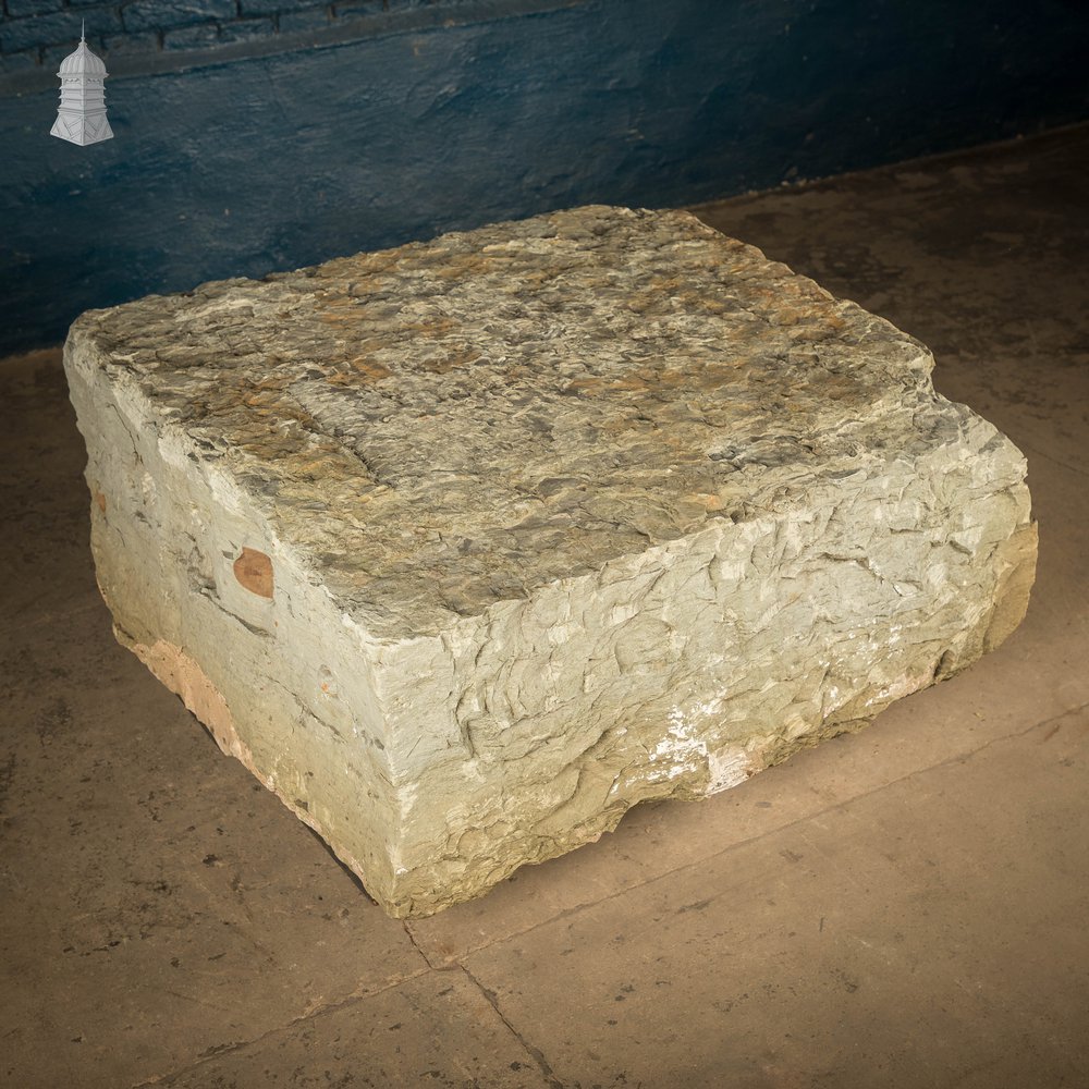 Sandstone Block, Roughly Hewn Square, Approx. 3ft x 3ft