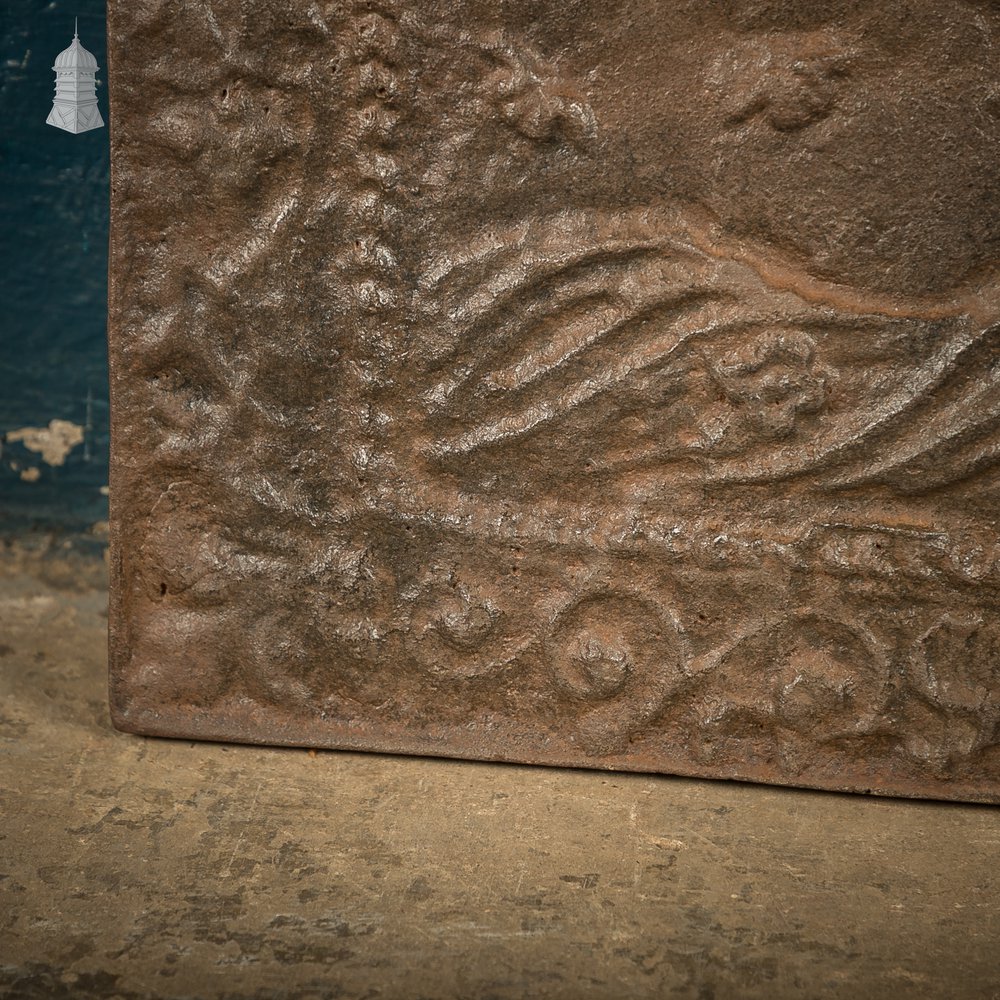 Ornate Cast Iron Fireback
