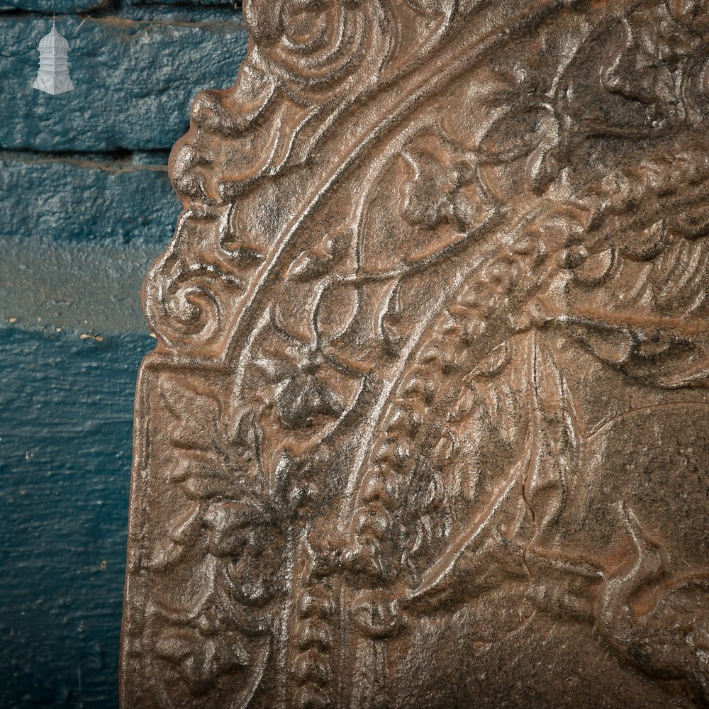 Ornate Cast Iron Fireback