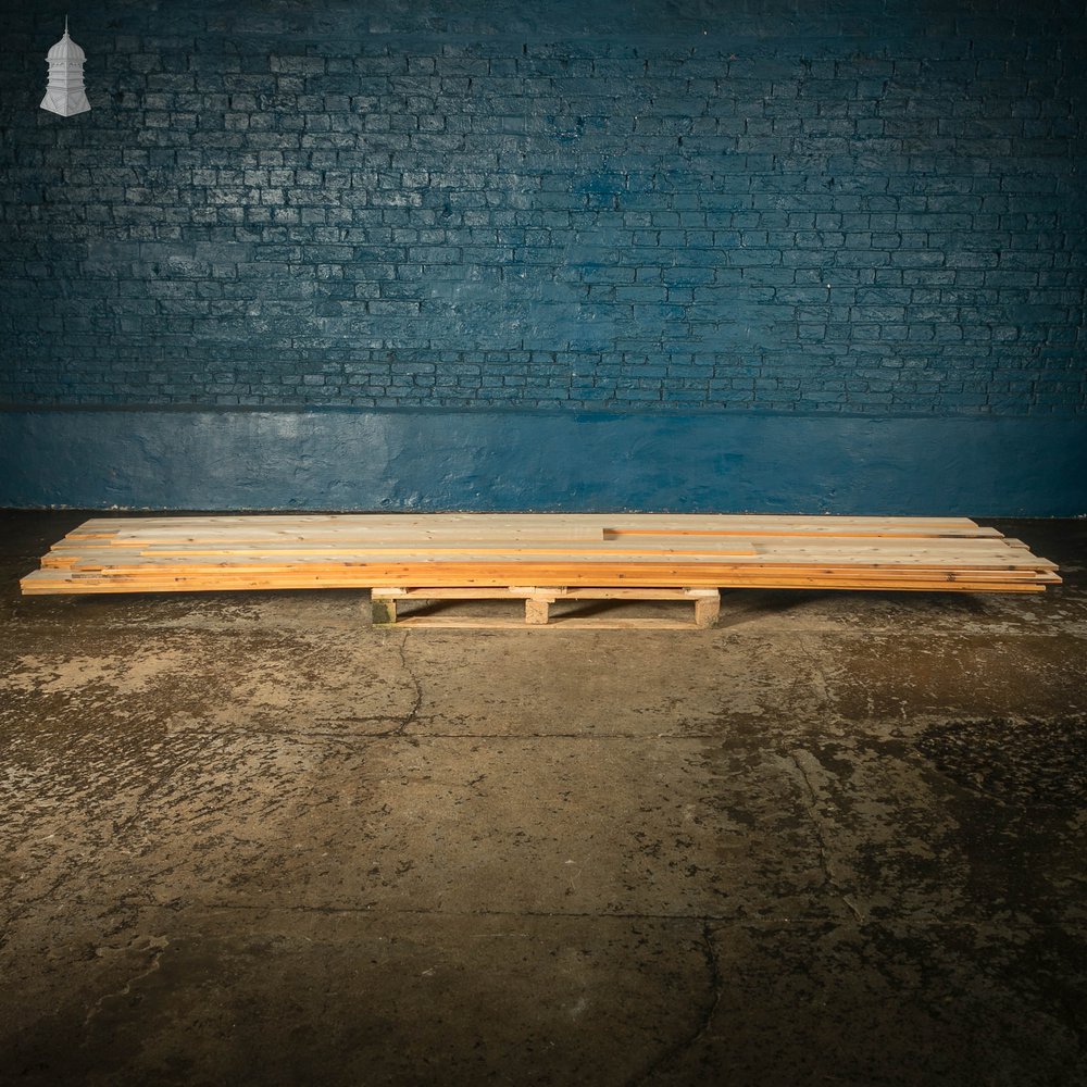 6 Inch Pine Floorboards, Cut From Timber Salvaged from a London Barracks - 14.5 Square  Meters