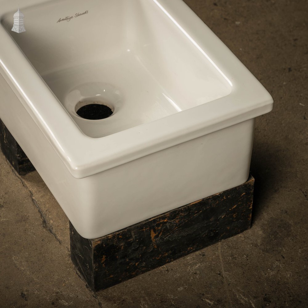Small Lab Sink, Armatage Shanks White Glazed with Multiple Chips