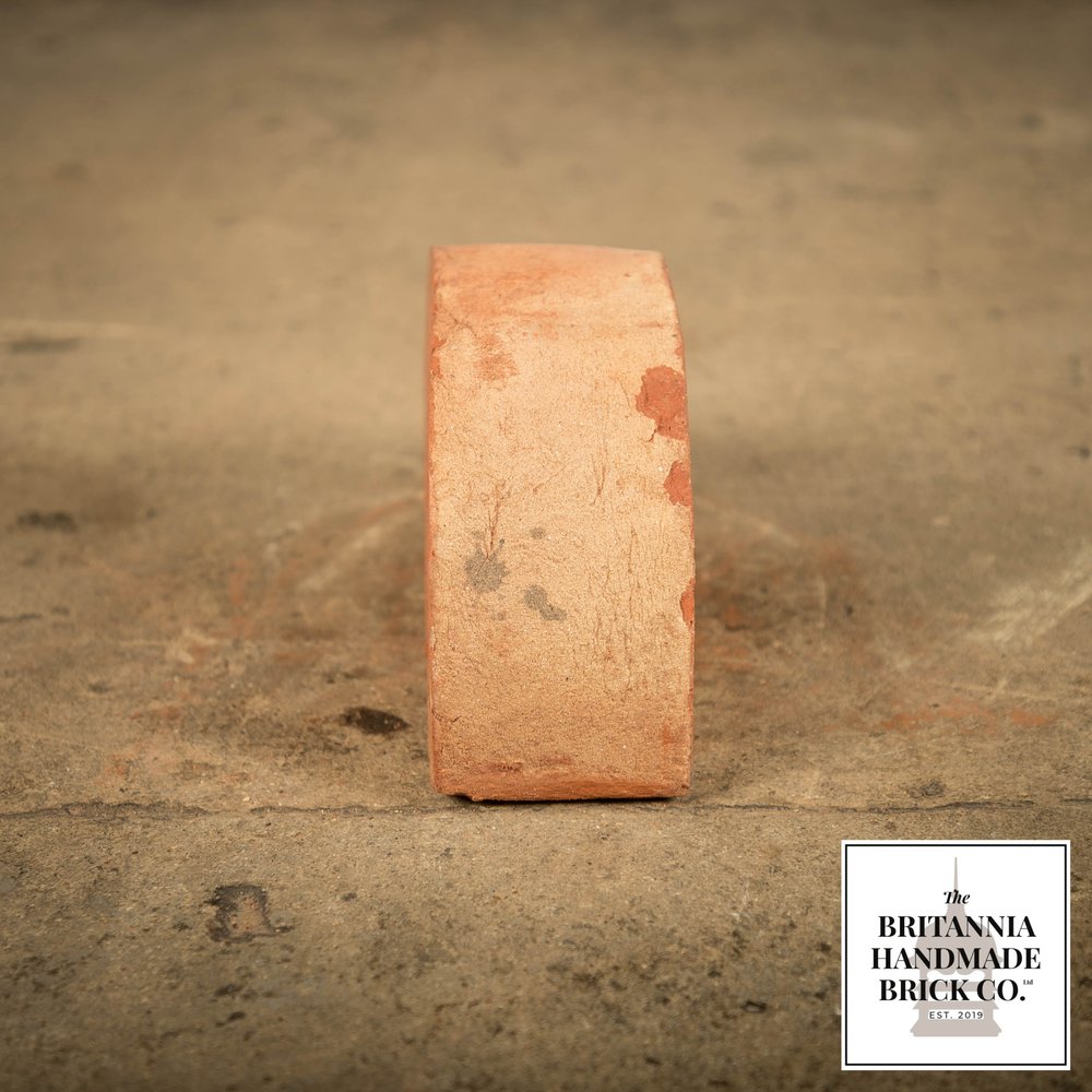 9" Half Round Handmade Red Coping Brick, 9 Inch Period Style Wall Copings